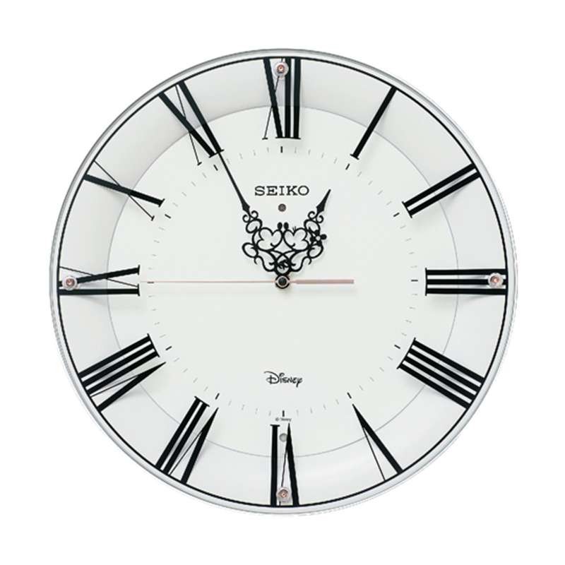 セイコー 大人ディズニー 電波掛時計 φ330×46mm 白 FS506W 1個(ご注文単位1個)【直送品】
