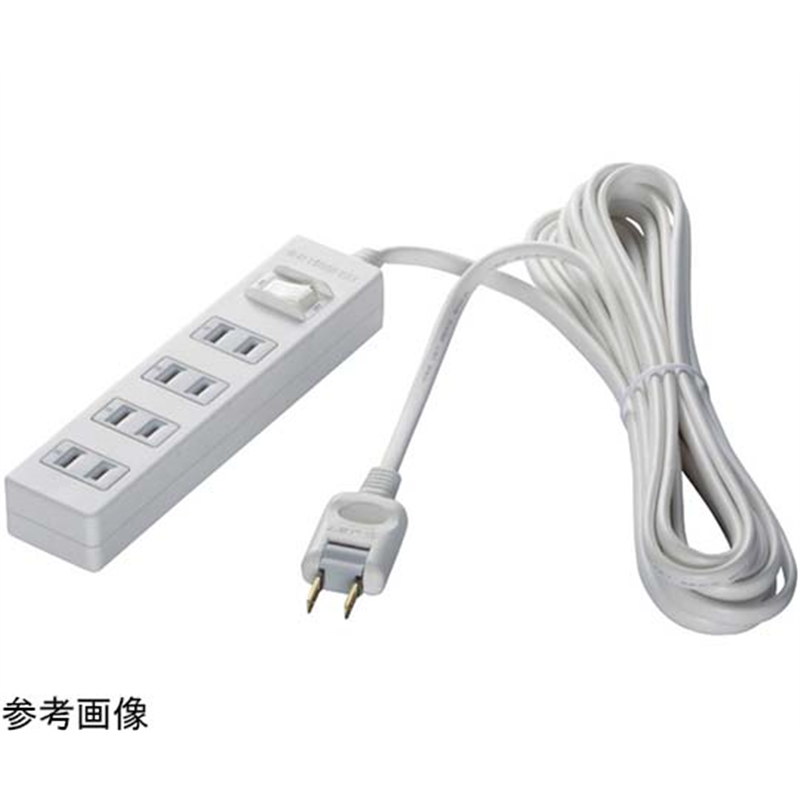 BUFFALO 2ピン式電源タップ 4個口タイプ 雷サージ防止 集中スイッチ付 1m ホワイト BSTAPPS2410WH 1台(ご注文単位1台)【直送品】