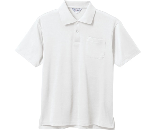 三愛 半袖ポロシャツ ホワイト 裏綿素材 LL 7800 1着（ご注文単位1着）【直送品】