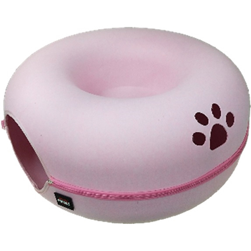 ペットアイ まるでマカロンぐるぐるベッド ピンク  1個（ご注文単位1個）【直送品】