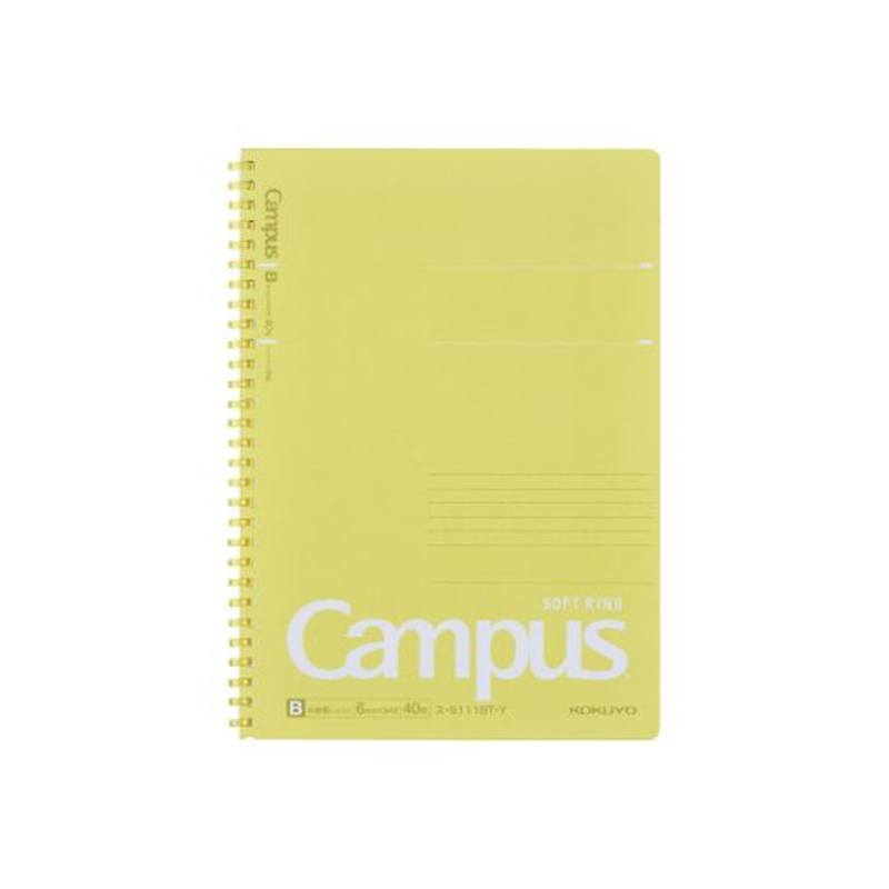 コクヨ キャンパスソフトリング(ドット罫)セミB5 黄 ス-S111BT-Y 1冊（ご注文単位1冊）【直送品】