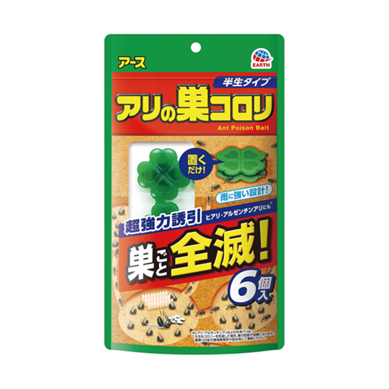 アース製薬 アリの巣コロリ 半生タイプ 6個入 アリ駆除剤  1袋(ご注文単位1袋)【直送品】
