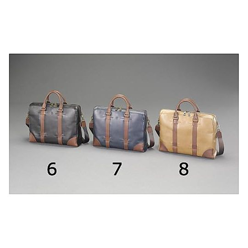 アズワン 400x300x100mm 高級ビジネスバッグ (茶) EA927BK-8 1個(ご注文単位1個)【直送品】