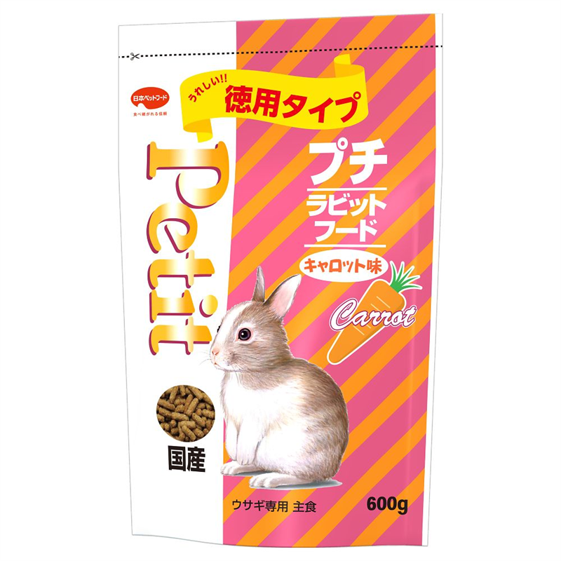 日本ペットフード プチラビットフード キャロット味 600g  1袋（ご注文単位1袋）【直送品】