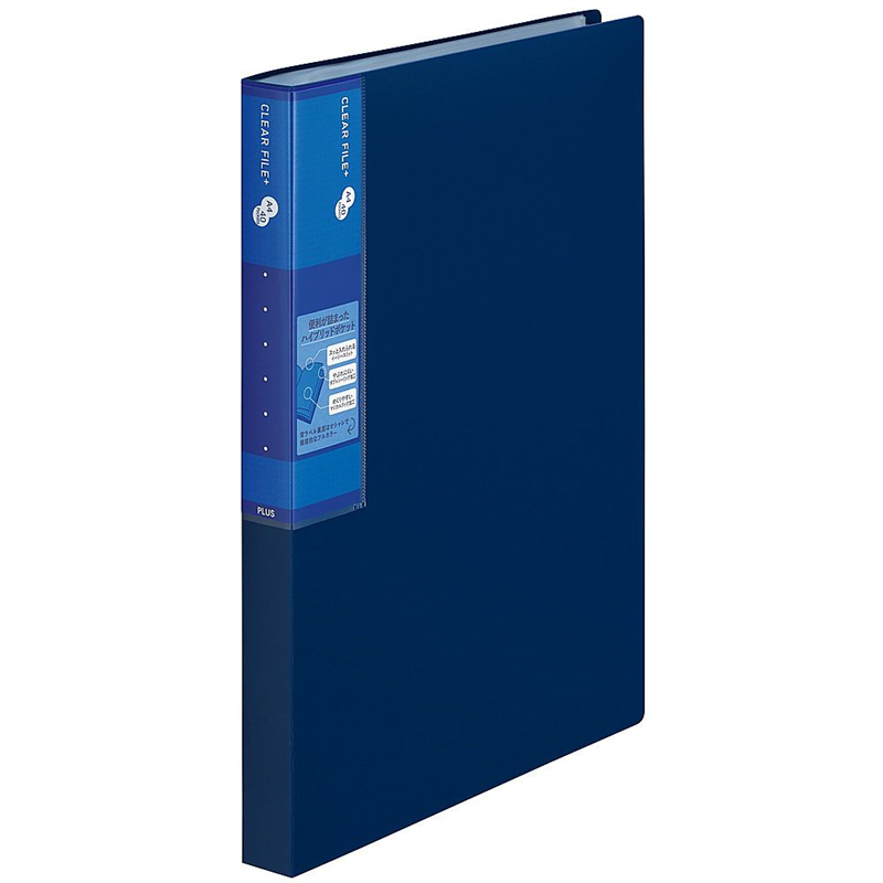 プラス スーパーエコノミークリアF+ A4 40P ネイビー FC-504EL 1冊(ご注文単位1冊)【直送品】