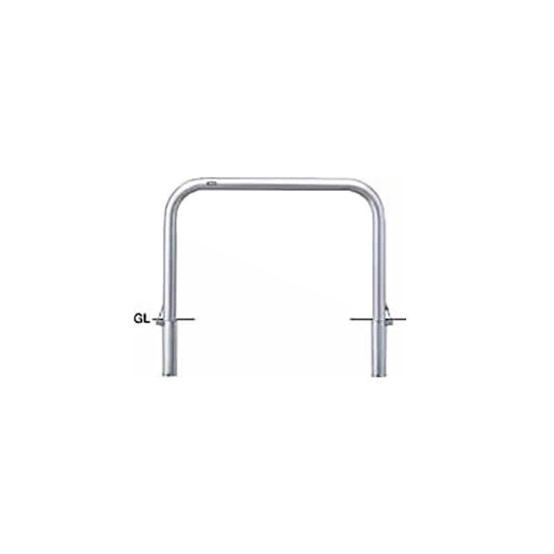 サンポール ステンレス アーチ型車止め 差込式フタ付 φ60.5(t3.0)×W1000×H650mm AA-7SF10-650 1台(ご注文単位1台)【直送品】