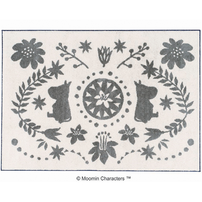 スミノエ MOOMIN ラグ フォークライン 130×185cm アイボリー 13473182 1枚(ご注文単位1枚)【直送品】