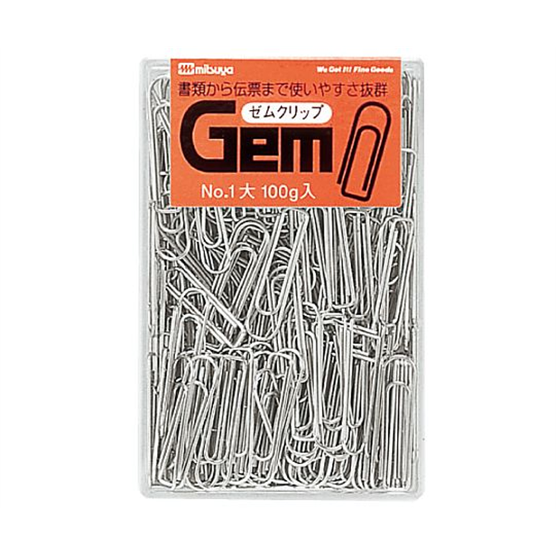ミツヤ ゼムクリップ大100g 220本×10箱入 GM-1000 1ケース（ご注文単位1ケース）【直送品】