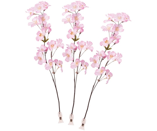 アズワン 桜クリップ 47cm (造花)3個 33-6-9-1 1個(ご注文単位1個)【直送品】