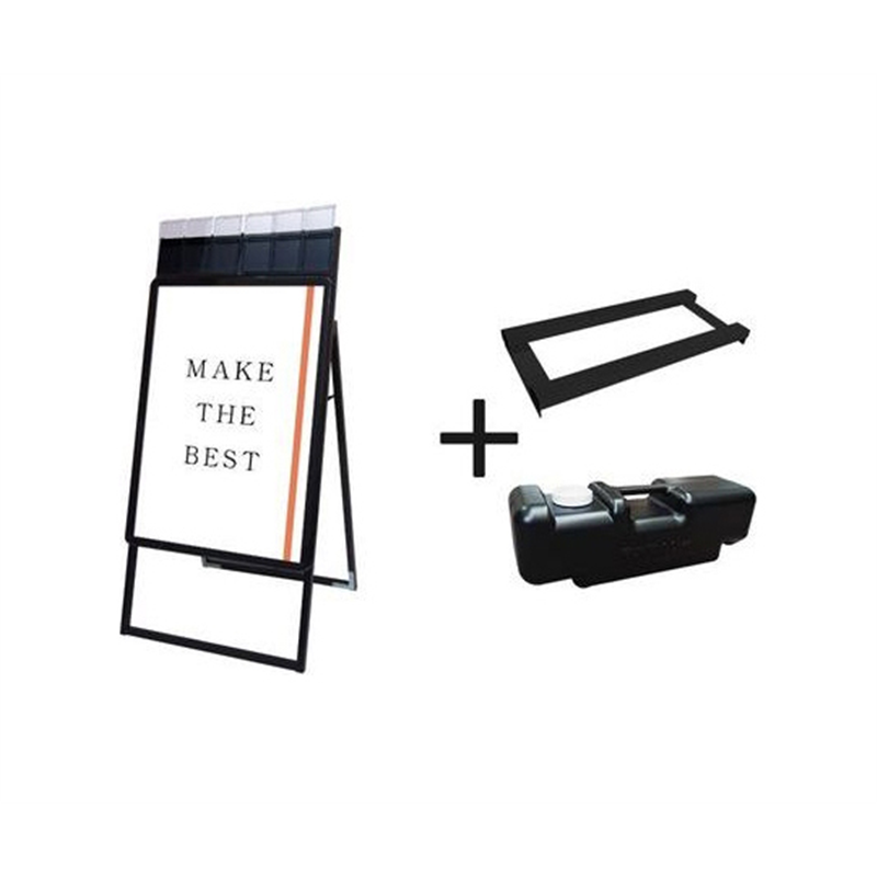 常磐精工 ポスターグリップスタンド看板パンフレットケース付(屋外用) B1片面ブラック ウエイトアーム・水タンクセット PGSKP-B1KB-G-3SET 1個（ご注文単位1個）【直送品】