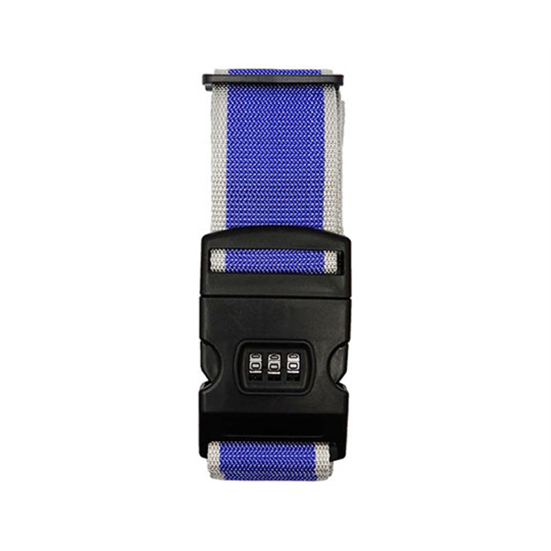 ロジック スーツケースベルト 3ダイヤル クロスタイプ ブルー×ホワイト LG-STCS-BLT-CT-BLWH 1本(ご注文単位1本)【直送品】