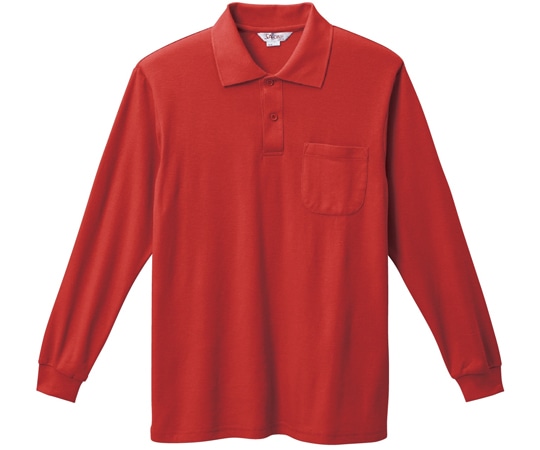 三愛 長袖ポロシャツ レッド 3L 8100 1着（ご注文単位1着）【直送品】