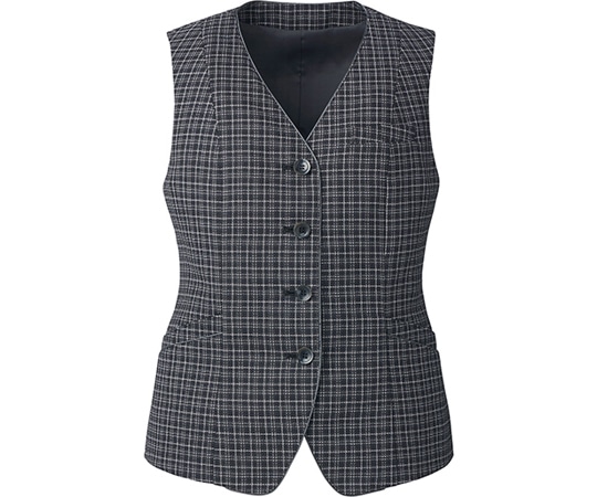 カーシーカシマ ENJOY ベスト NEUTRAL CHECK ブラック 13号 EAV825 1枚（ご注文単位1枚）【直送品】