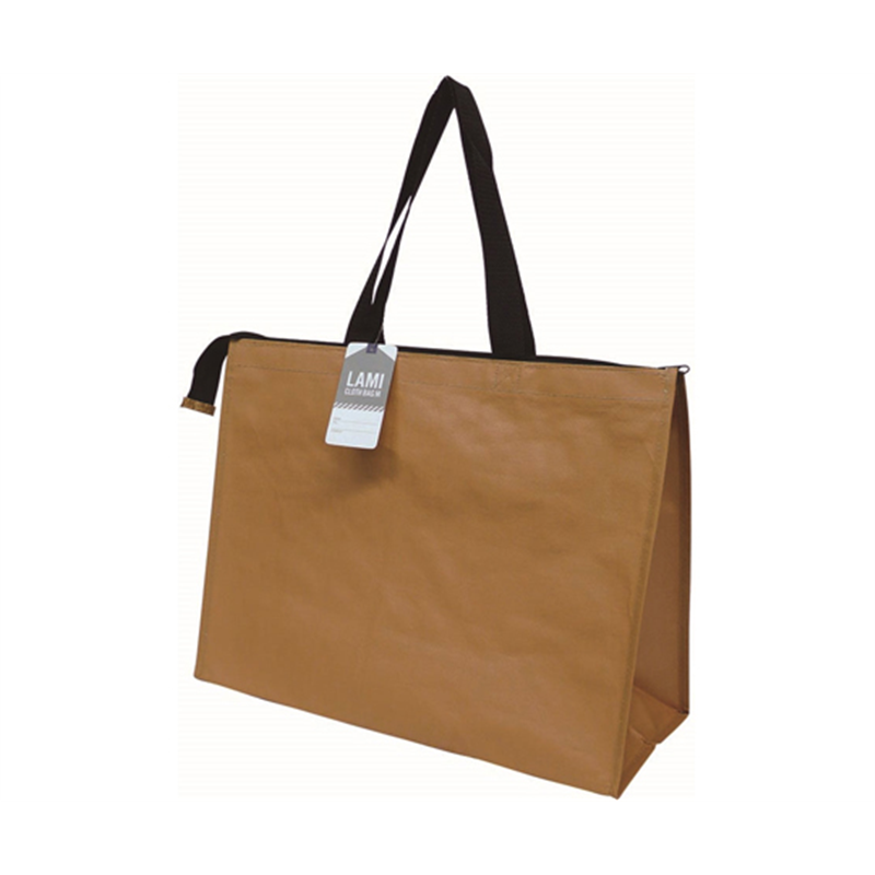 丸玉工業 ラミクロスバッグ M(ライトブラウン)100枚入  1ケース（ご注文単位1ケース）【直送品】