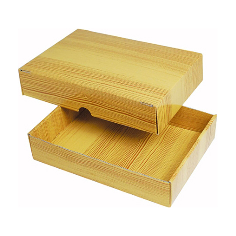 ヤマニパッケージ 贈答箱 木目はっ水ギフト箱 小 100枚 NK-418 1ケース（ご注文単位1ケース）【直送品】