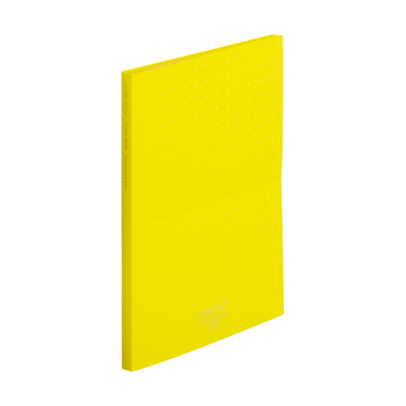 LIHITLAB CUBE FIZZ クリヤーブック スタンド式 A4S型 ポケット20枚 イエロー N6003-5 1冊(ご注文単位1冊)【直送品】