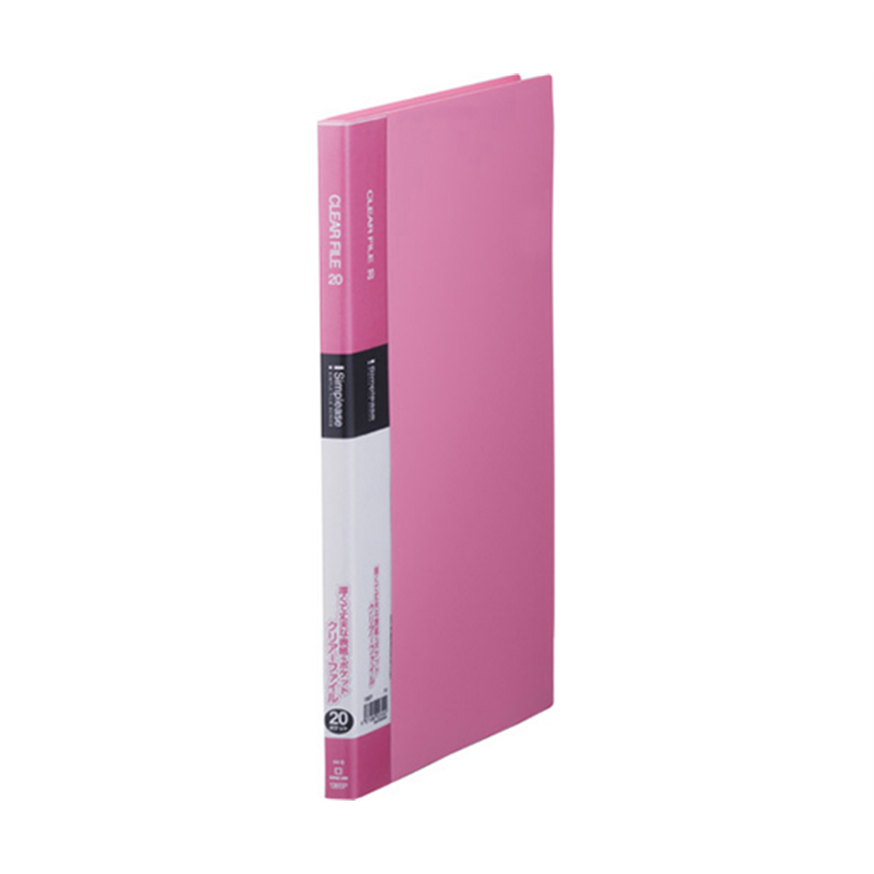 キングジム シンプリーズ クリアーファイル 20P ピンク 136SP 1冊(ご注文単位1冊)【直送品】