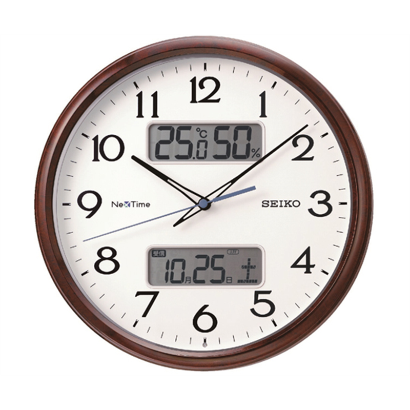 セイコー ネクスタイム φ310×48mm 茶 ZS252B 1個(ご注文単位1個)【直送品】