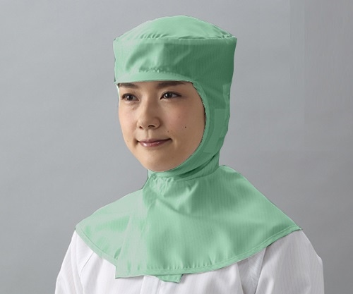 ガードナー スタンダードツバ付きクリーンフード(緑) Mサイズ CB4047-3 1枚 (ご注文単位1枚)【直送品】