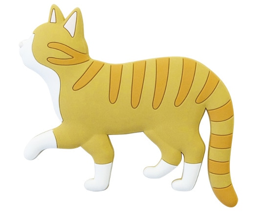 東洋ケース 吸着シート式ねこ型フック てくてく トラ CSH-07 1個(ご注文単位1個)【直送品】