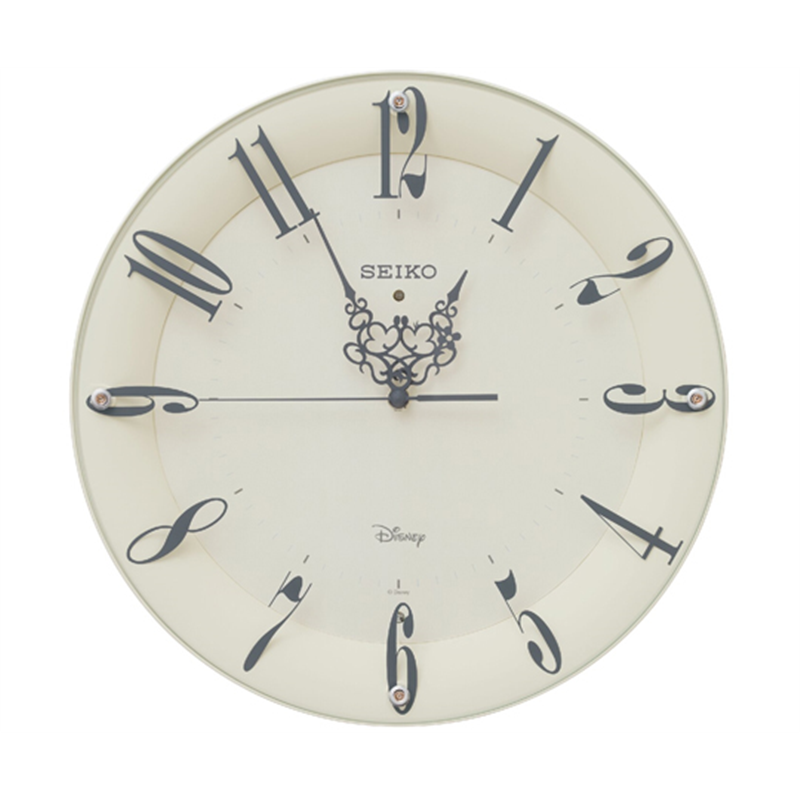 セイコー 大人ディズニー 電波掛時計 φ330×46mm アイボリー FS506C 1個(ご注文単位1個)【直送品】