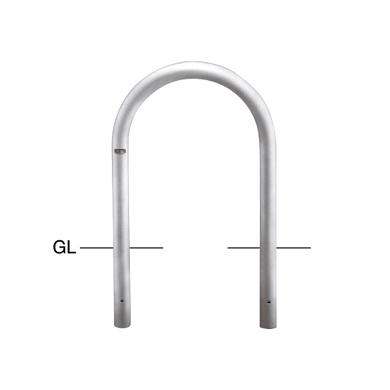 サンポール ステンレス アーチ型車止め 固定式 φ60.5(t3.0)×WP500×H650mm AC-7U 1台(ご注文単位1台)【直送品】