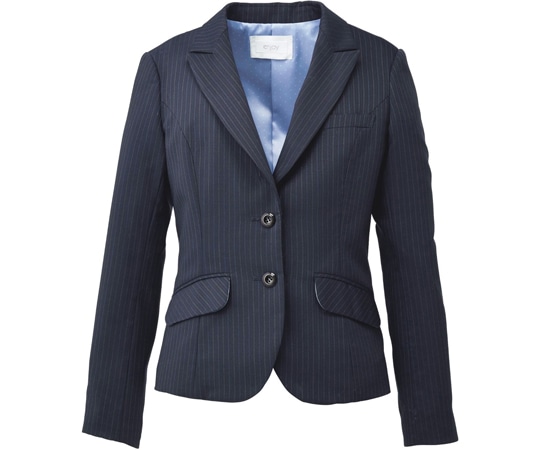 カーシーカシマ ENJOY ジャケット AIR SWING SUITS TWIN STRIPE ネイビー 5号 EAJ379 1枚（ご注文単位1枚）【直送品】