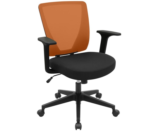カグクロ メッシュチェアBR(肘付)オレンジ(ブリーザ) BR-1683-A-OR 1個(ご注文単位1個)【直送品】