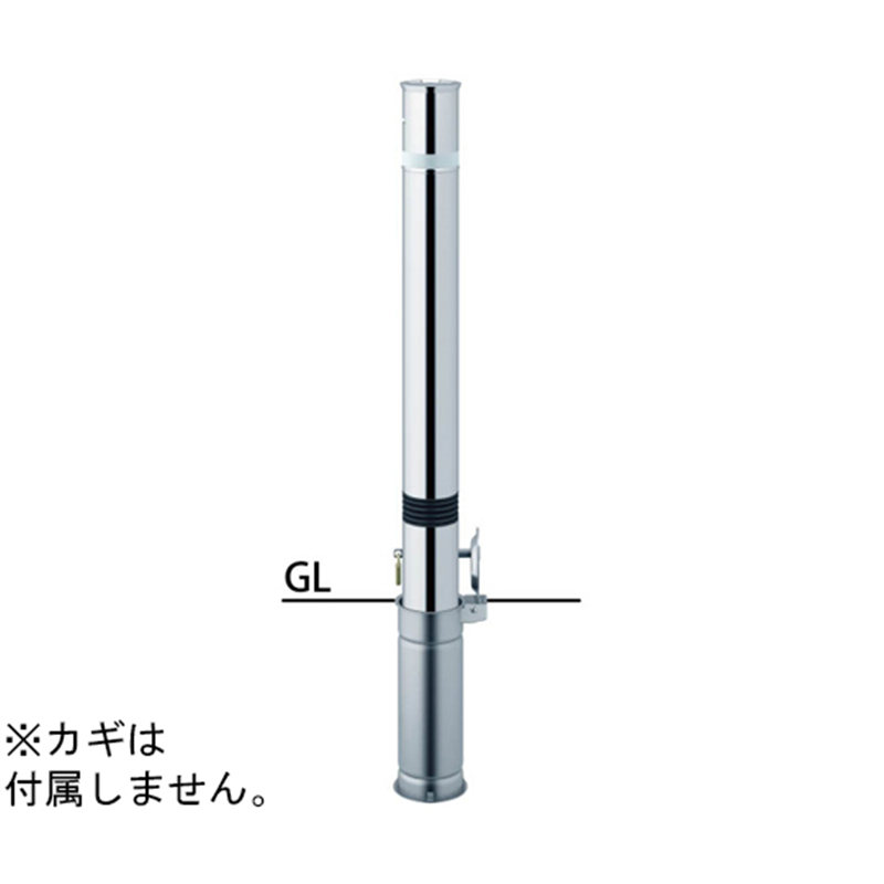 サンポール リフター ステンレス 車止め エンド用 スプリング付 φ76.3 交換用本体 LA-8SKCS-E 1本(ご注文単位1本)【直送品】