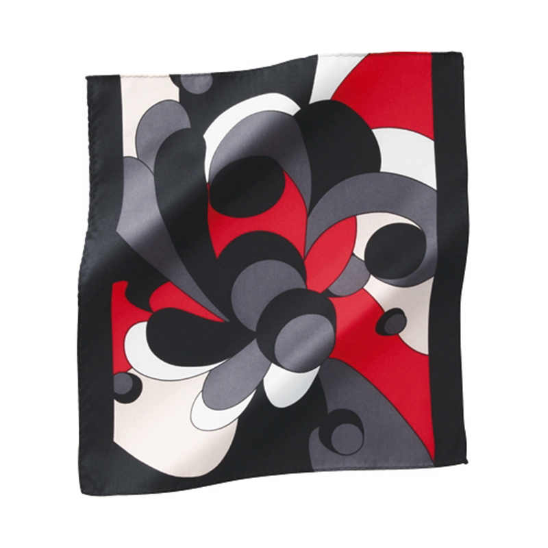 カーシーカシマ ENJOY スカーフ 幾何学柄 486-1 レッド EAZ486 1枚（ご注文単位1枚）【直送品】