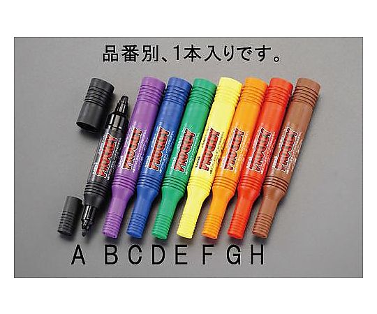 エスコ [青/太・細字] 水性サインペン EA765MH-8C 1本(ご注文単位1本)【直送品】