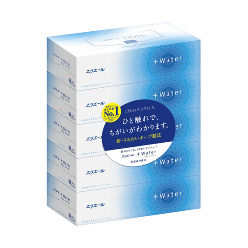 エリエール(大王製紙) +Water 1ケース(10パック入) 21001077 1ケース（ご注文単位1ケース）【直送品】