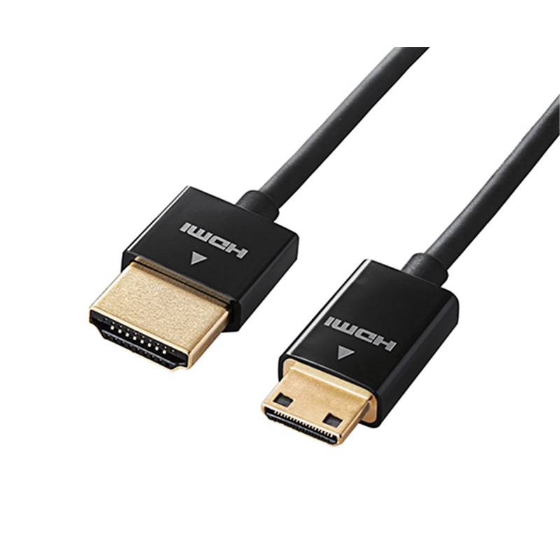 エレコム カメラ接続用HDMIケーブル(HDMI miniタイプ) 2.0m ブラック DGW-HD14SSM20BK 1本（ご注文単位1本）【直送品】