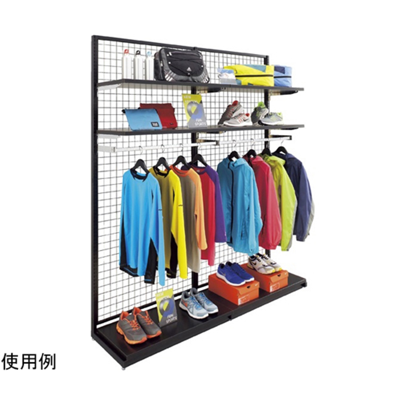 アズワン 【什器セットまるごと購入】 SF強化型片面タイプ W90×H210cm ブラック 2連結セット 61-760-94-1 1セット（ご注文単位1セット）【直送品】