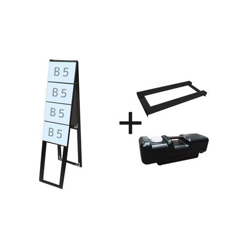 常磐精工 ブラックカードケーススタンド看板 B5横8両面ハイ ウエイトアーム・水タンクセット BCCSK-B5Y8RH-3SET 1個（ご注文単位1個）【直送品】
