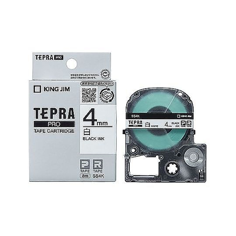 キングジム 4mm テープカセット(白) EA761DK-44 1個(ご注文単位1個)【直送品】