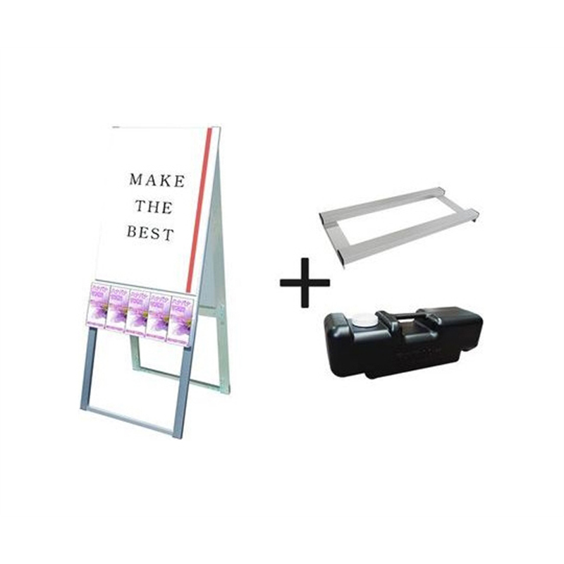常磐精工 パンフレットケーススタンド看板 Uタイプ B2両面 ウエイトアーム・水タンクセット PCSKU-B2R-3SET 1個(ご注文単位1個)【直送品】