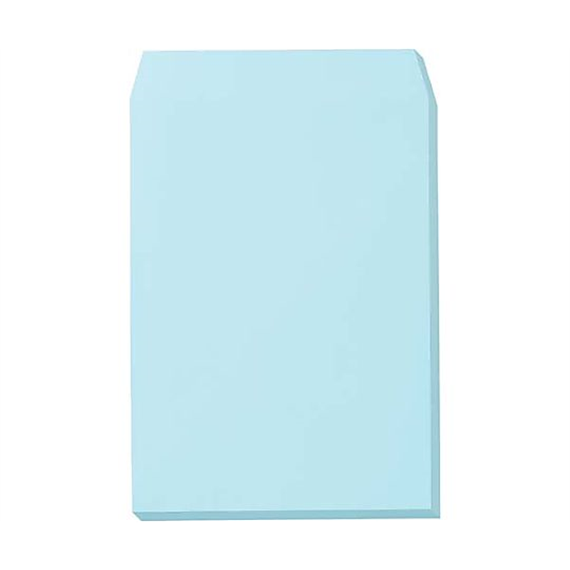 カウネット オリジナルソフトカラー封筒 角2 ブルー 100枚 4203-6500 1パック(ご注文単位1パック)【直送品】