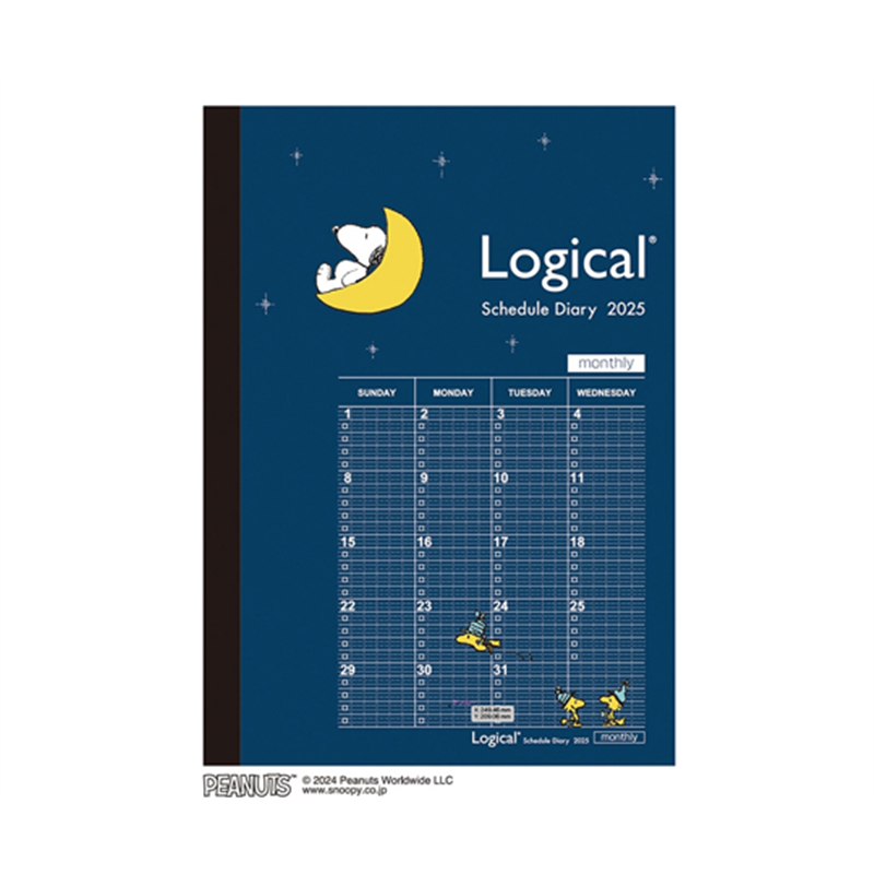 ナカバヤシ ロジカル2025月間ノートB6ピーナツ2 NS-B602-25PA2 1冊(ご注文単位1冊)【直送品】