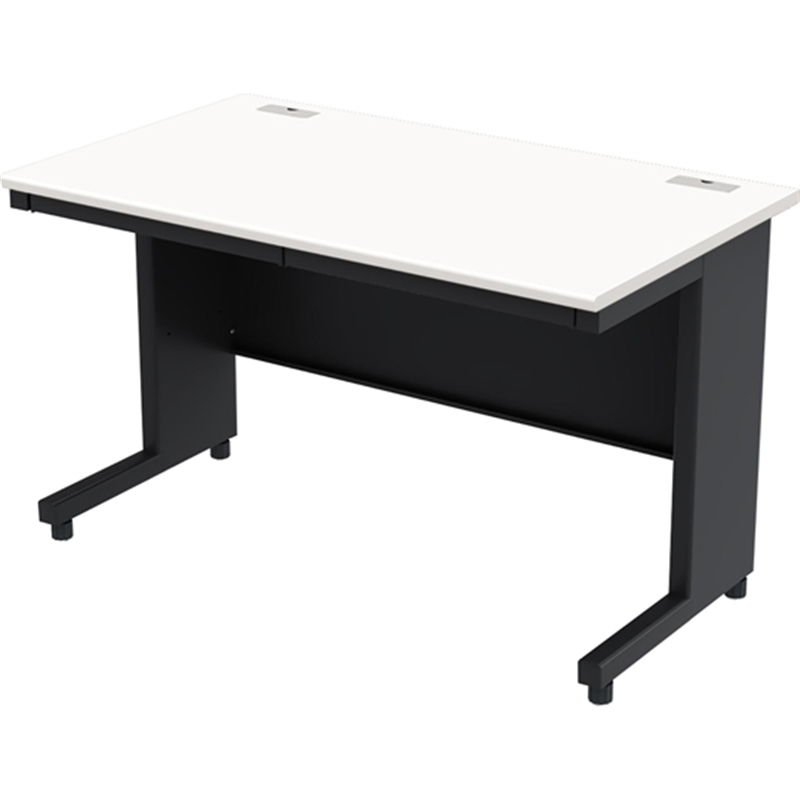 Y2K AD 平机 オフィスデスク 1200×700 ホワイト/ブラック  1台(ご注文単位1台)【直送品】