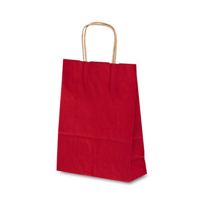 ベルベ 紙袋 自動紐手提袋 T-3 カラー(赤) 200枚 1314 1ケース（ご注文単位1ケース）【直送品】