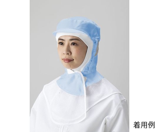 東洋リントフリー 毛髪落下防止フード 青 M FL4007-02 M 1枚 (ご注文単位1枚)【直送品】