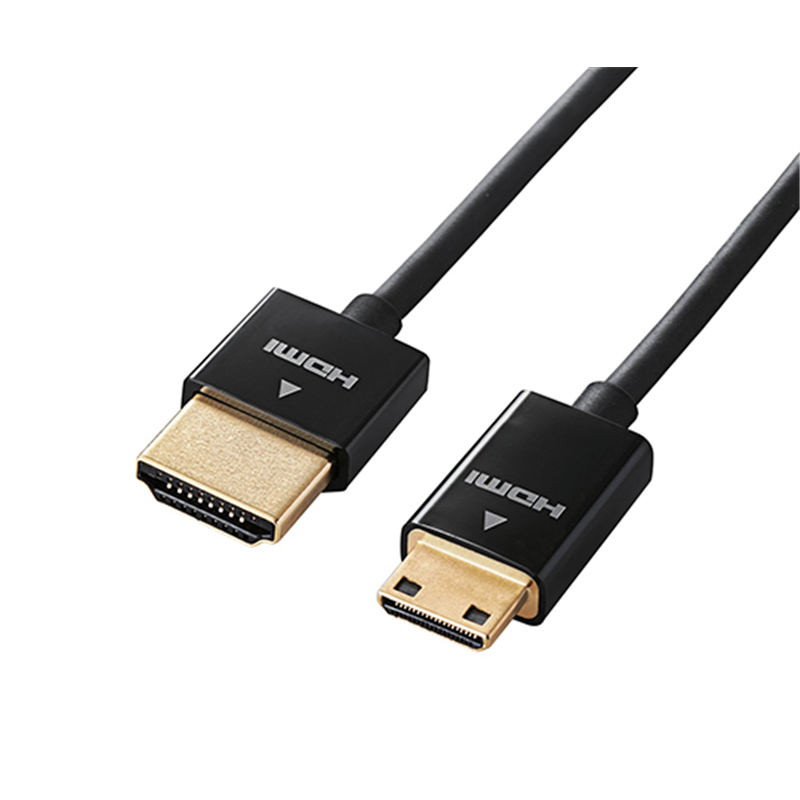 エレコム カメラ接続用HDMIケーブル(HDMI miniタイプ) 1.5m ブラック DGW-HD14SSM15BK 1本（ご注文単位1本）【直送品】