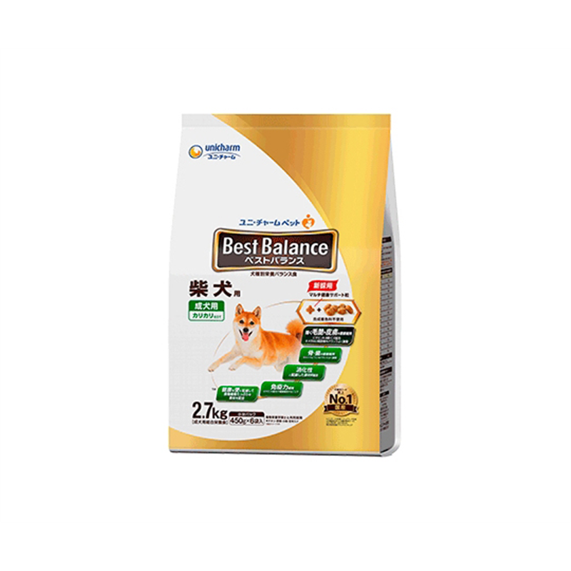 ユニ・チャーム ベストバランス カリカリ仕立て 柴犬用 成犬用 2.7kg  1個（ご注文単位1個）【直送品】