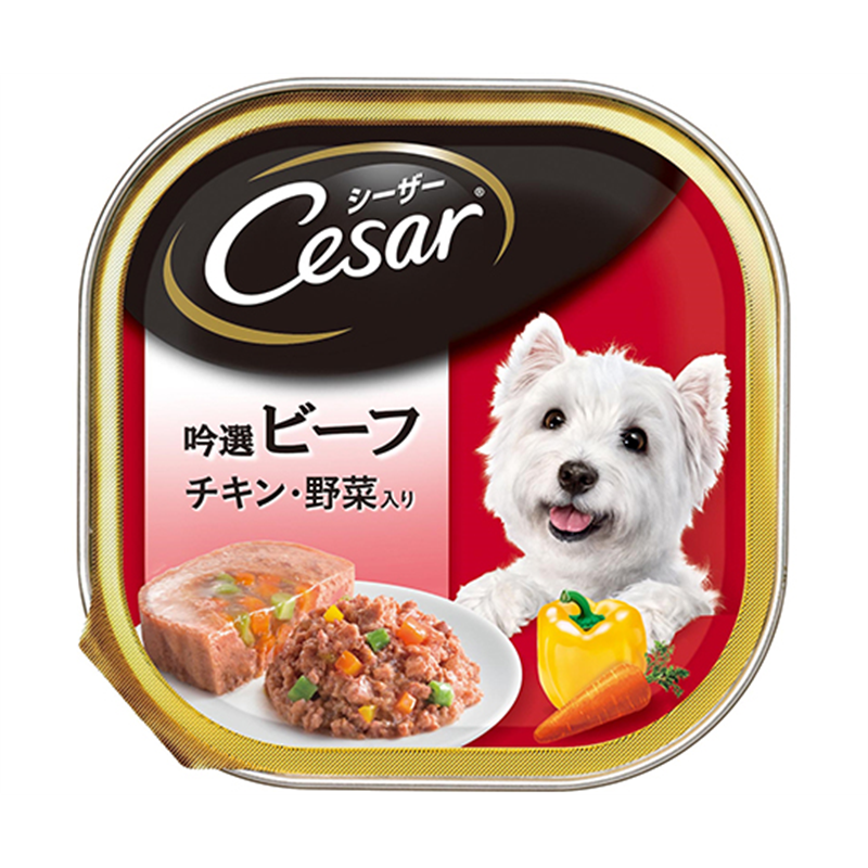 マースジャパンリミテッド シーザー 吟選ビーフ チキン・野菜入り 100g CE29N 1個（ご注文単位1個）【直送品】