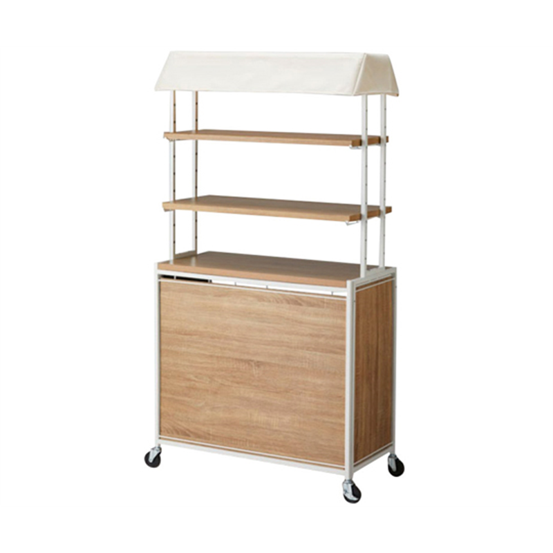 アズワン 【什器セットまるごと購入】ハコマルシェセット 白テント/ラスティック 棚上部2段+中間1段 61-805-7-1 1セット（ご注文単位1セット）【直送品】