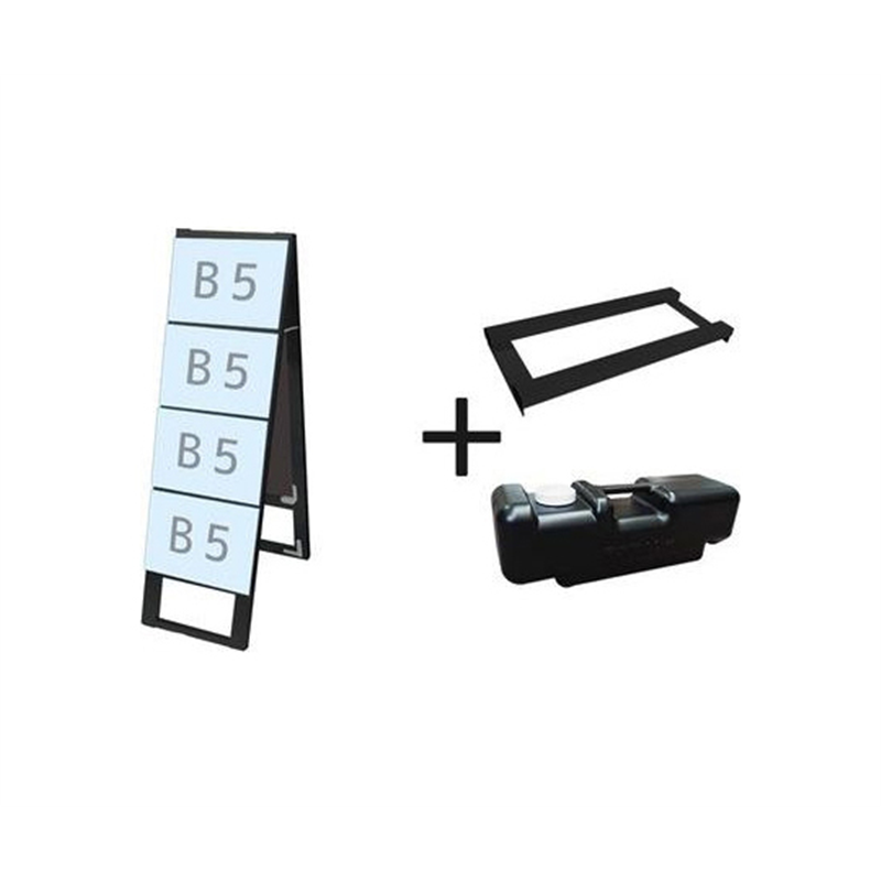 常磐精工 ブラックカードケーススタンド看板 B5横8両面 ウエイトアーム・水タンクセット BCCSK-B5Y8R-3SET 1個（ご注文単位1個）【直送品】