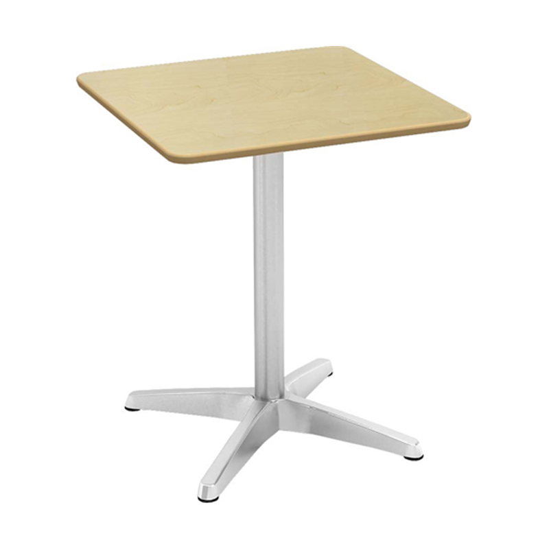 Y2K カフェテーブル 60cm 角 アルミX脚 ナチュラル  1個（ご注文単位1個）【直送品】