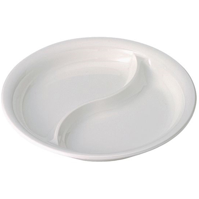 Daiwa 2ツ仕切皿 白 OD-30-W 1個(ご注文単位1個)【直送品】