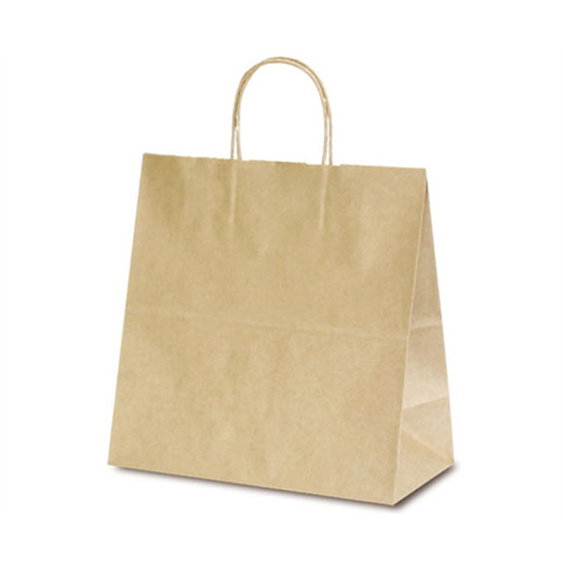 ベルベ 紙袋 自動紐手提袋 T-6W 茶無地 200枚 1685 1ケース（ご注文単位1ケース）【直送品】